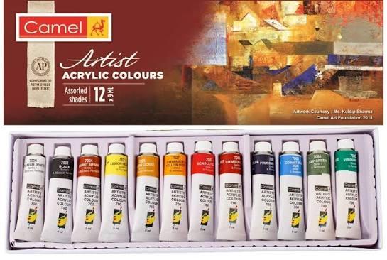 Camel Artist Acrylic Colours – 12 Shades